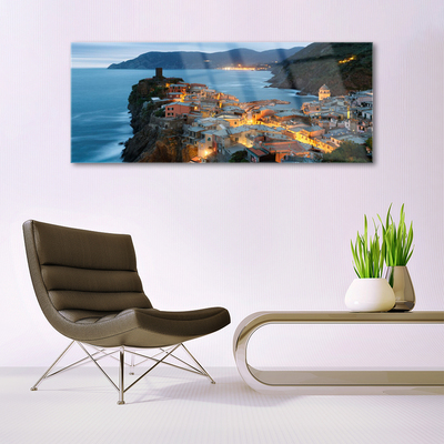 Glasbild aus Plexiglas® Meer Stadt Landschaft