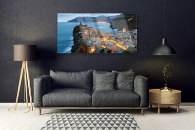 Glasbild aus Plexiglas® Meer Stadt Landschaft