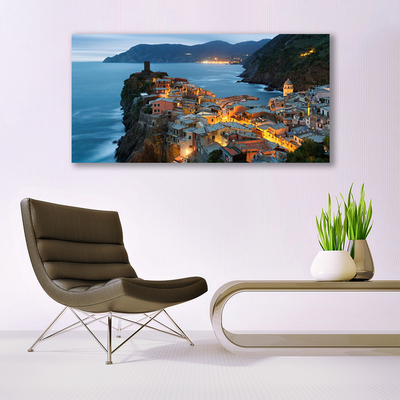 Glasbild aus Plexiglas® Meer Stadt Landschaft