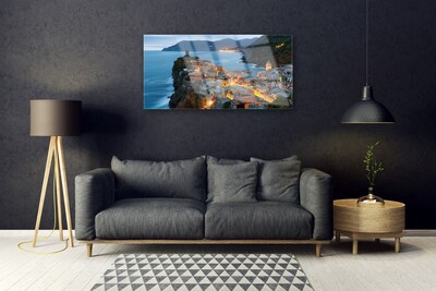 Glasbild aus Plexiglas® Meer Stadt Landschaft