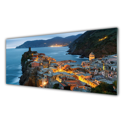 Glasbild aus Plexiglas® Meer Stadt Landschaft