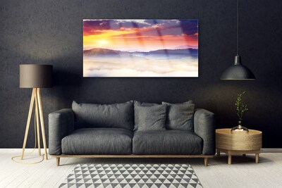 Glasbild aus Plexiglas® Gebirge Sonne Landschaft