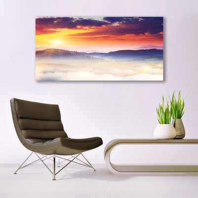 Glasbild aus Plexiglas® Gebirge Sonne Landschaft