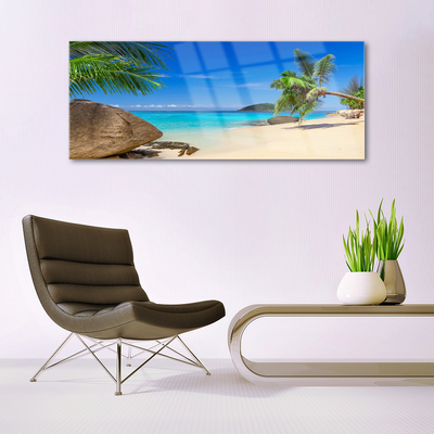 Glasbild aus Plexiglas® Strand Meer Steine Landschaft