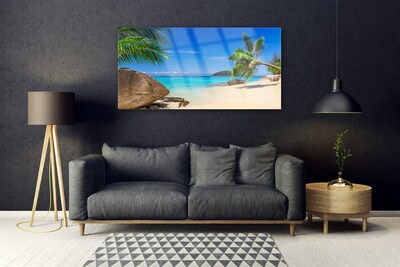 Glasbild aus Plexiglas® Strand Meer Steine Landschaft