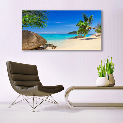 Glasbild aus Plexiglas® Strand Meer Steine Landschaft