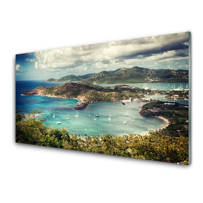 Glasbild aus Plexiglas® Bucht Landschaft