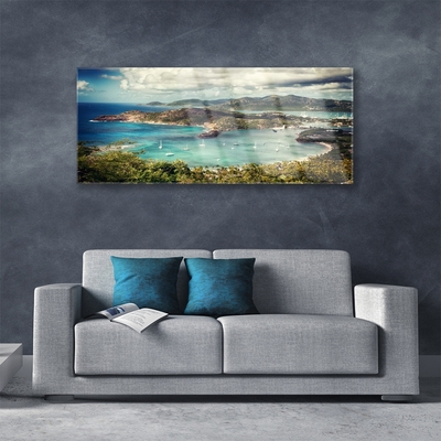 Glasbild aus Plexiglas® Bucht Landschaft