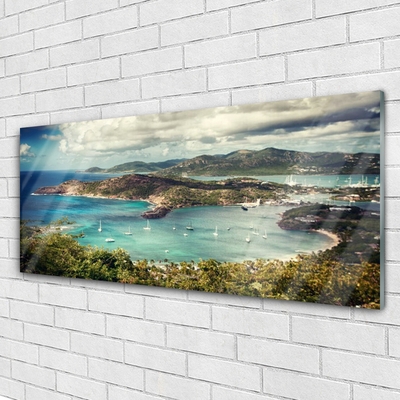 Glasbild aus Plexiglas® Bucht Landschaft