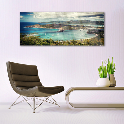 Glasbild aus Plexiglas® Bucht Landschaft