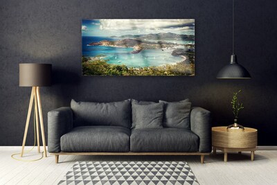 Glasbild aus Plexiglas® Bucht Landschaft