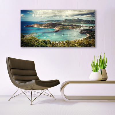 Glasbild aus Plexiglas® Bucht Landschaft