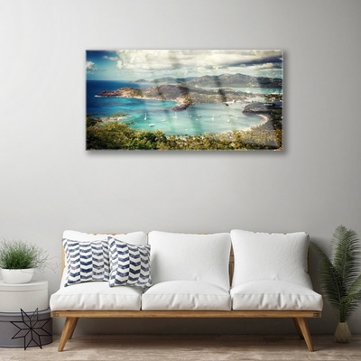 Glasbild aus Plexiglas® Bucht Landschaft