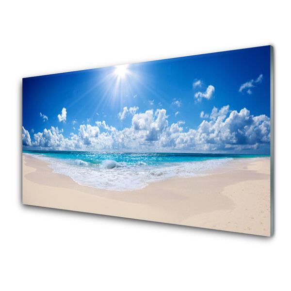 Glasbild aus Plexiglas® Strand Meer Sonne Landschaft