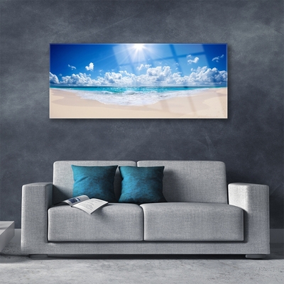 Glasbild aus Plexiglas® Strand Meer Sonne Landschaft