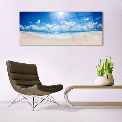 Glasbild aus Plexiglas® Strand Meer Sonne Landschaft