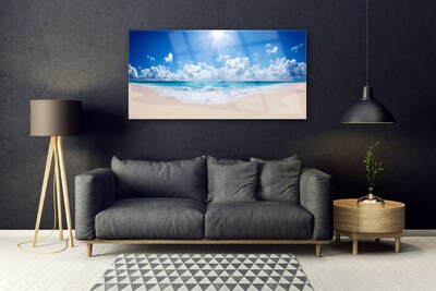 Glasbild aus Plexiglas® Strand Meer Sonne Landschaft