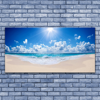 Glasbild aus Plexiglas® Strand Meer Sonne Landschaft