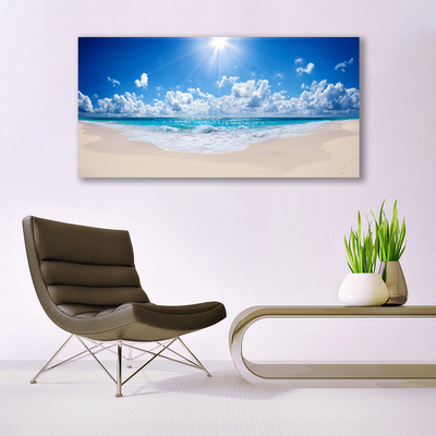 Glasbild aus Plexiglas® Strand Meer Sonne Landschaft