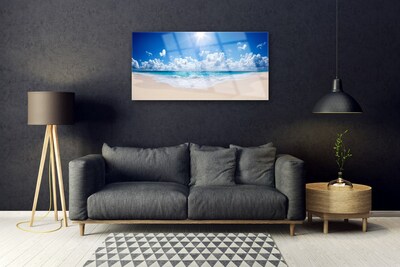 Glasbild aus Plexiglas® Strand Meer Sonne Landschaft