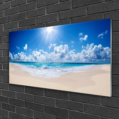 Glasbild aus Plexiglas® Strand Meer Sonne Landschaft