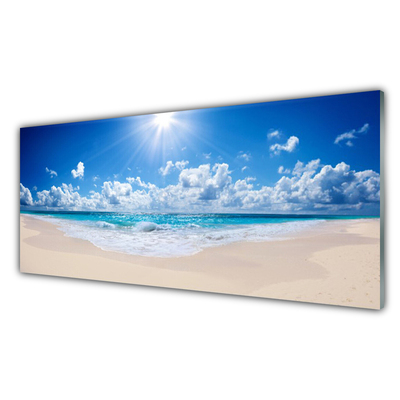 Glasbild aus Plexiglas® Strand Meer Sonne Landschaft