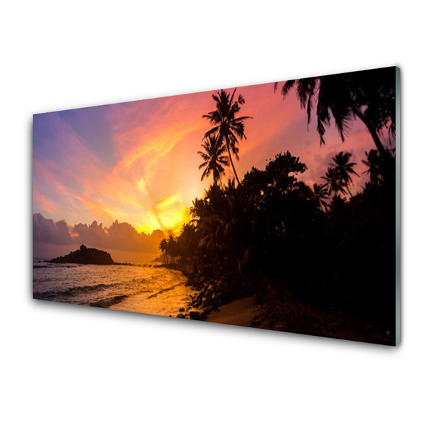 Glasbild aus Plexiglas® Meer Sonne Landschaft