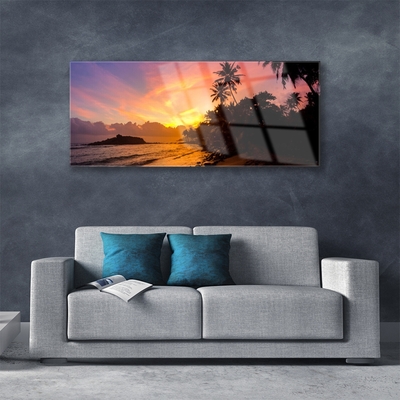 Glasbild aus Plexiglas® Meer Sonne Landschaft