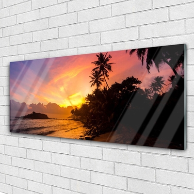 Glasbild aus Plexiglas® Meer Sonne Landschaft