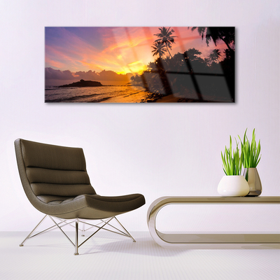 Glasbild aus Plexiglas® Meer Sonne Landschaft