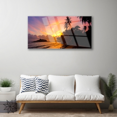 Glasbild aus Plexiglas® Meer Sonne Landschaft