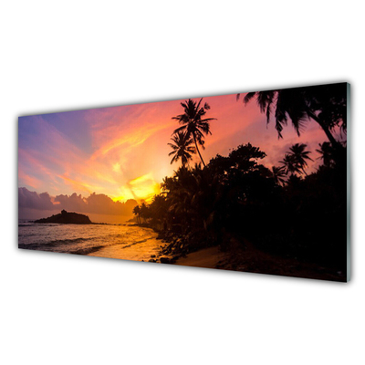 Glasbild aus Plexiglas® Meer Sonne Landschaft