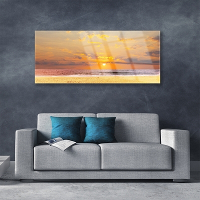 Glasbild aus Plexiglas® Meer Strand Sonne Landschaft