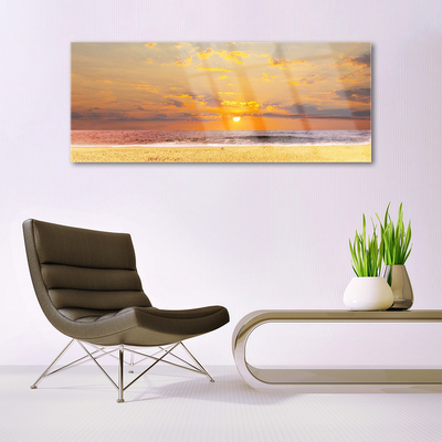 Glasbild aus Plexiglas® Meer Strand Sonne Landschaft