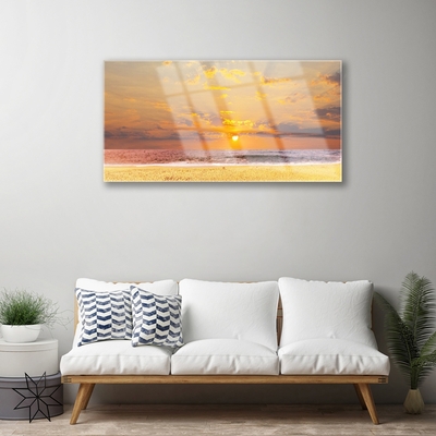 Glasbild aus Plexiglas® Meer Strand Sonne Landschaft