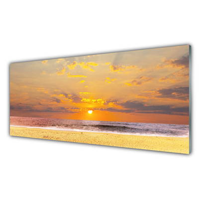 Glasbild aus Plexiglas® Meer Strand Sonne Landschaft