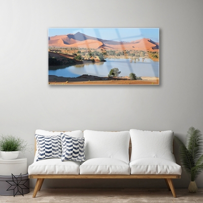 Glasbild aus Plexiglas® Bucht Wüste Landschaft