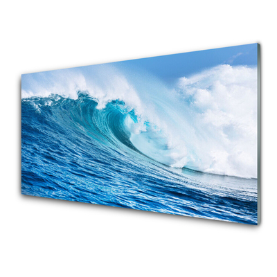 Glasbild aus Plexiglas® Welle Natur