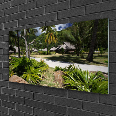 Glasbild aus Plexiglas® Blätter Palmen Natur