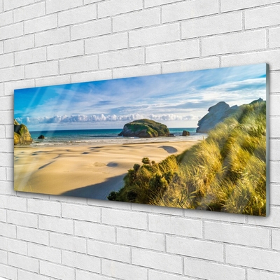 Glasbild aus Plexiglas® Strand Felsen Landschaft