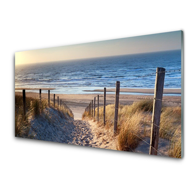 Glasbild aus Plexiglas® Strand Fußpfad Landschaft