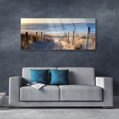 Glasbild aus Plexiglas® Strand Fußpfad Landschaft