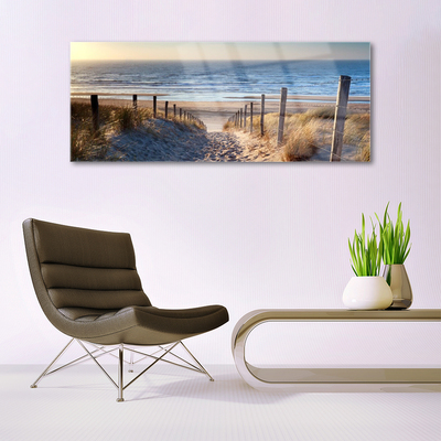 Glasbild aus Plexiglas® Strand Fußpfad Landschaft