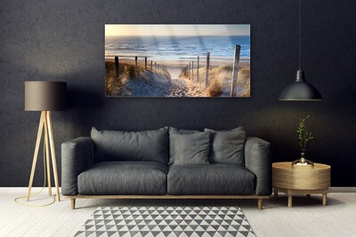 Glasbild aus Plexiglas® Strand Fußpfad Landschaft