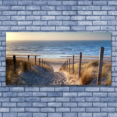 Glasbild aus Plexiglas® Strand Fußpfad Landschaft