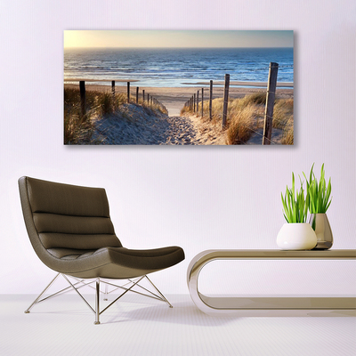 Glasbild aus Plexiglas® Strand Fußpfad Landschaft