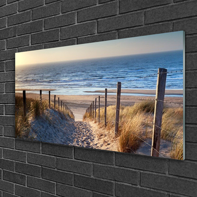 Glasbild aus Plexiglas® Strand Fußpfad Landschaft