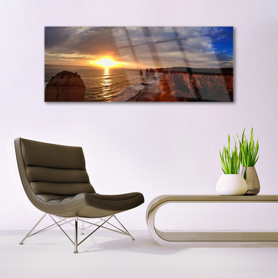 Glasbild aus Plexiglas® Meer Sonne Landschaft