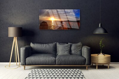 Glasbild aus Plexiglas® Meer Sonne Landschaft