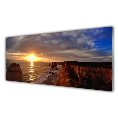 Glasbild aus Plexiglas® Meer Sonne Landschaft